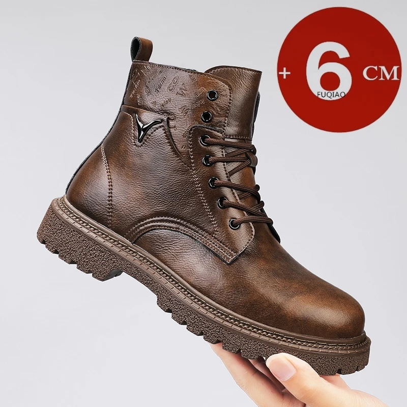 Men'S Shoes Increase Height - Stivali da uomo con altezza invisibile