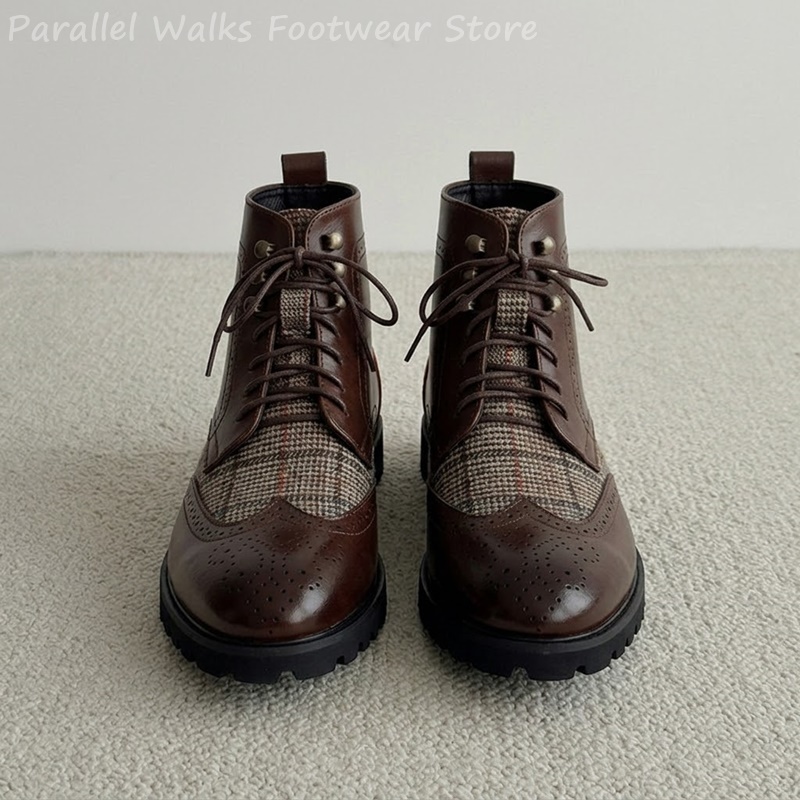 Men'S Shoes Smart - Stivaletti da uomo in tweed a