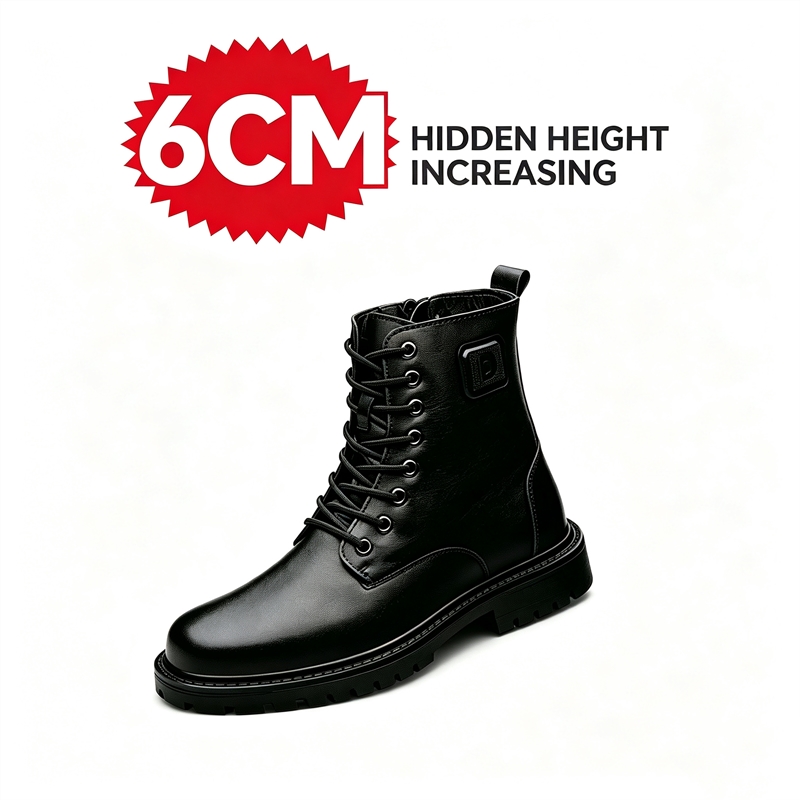 Men'S Shoes Increase Height - Stivali da uomo in pelle con