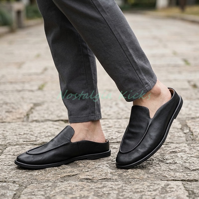 Mules in pelle da uomo, mocass - Men'S Shoes Smart recensione e prezzo