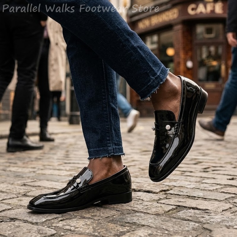 Mocassini da uomo neri in fint - Men'S Shoes Smart recensione e prezzo